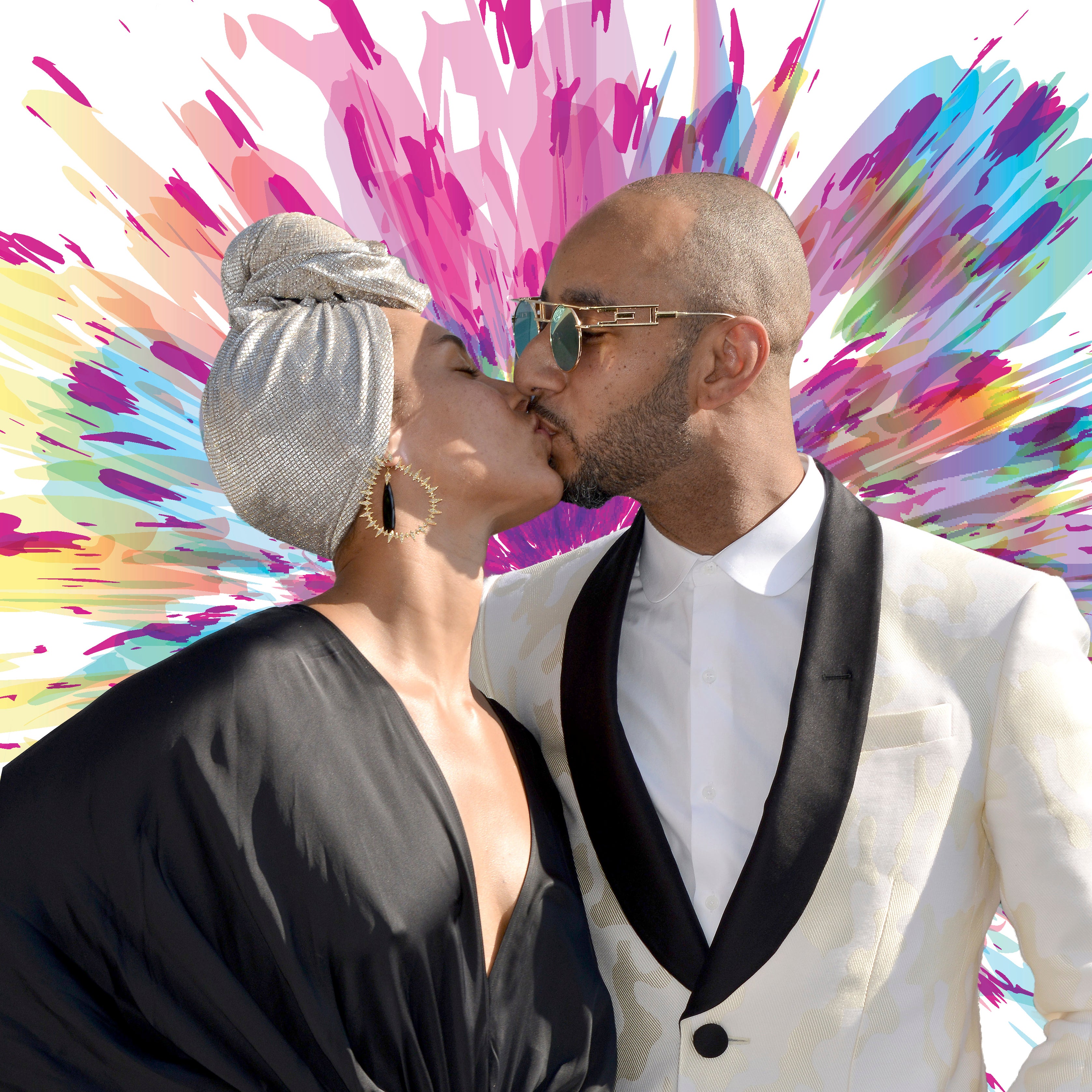 Happy Anniversary! Alicia Keys and Swizz Beatz' Sweetest Kisses
